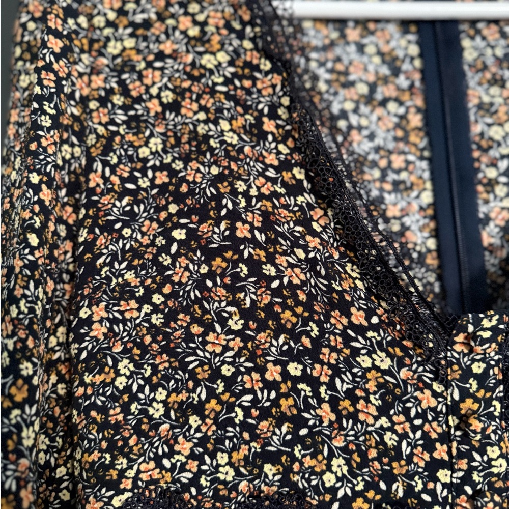 Olivaceous Multicolor Patchwork Long Sleeve Dress - image 4